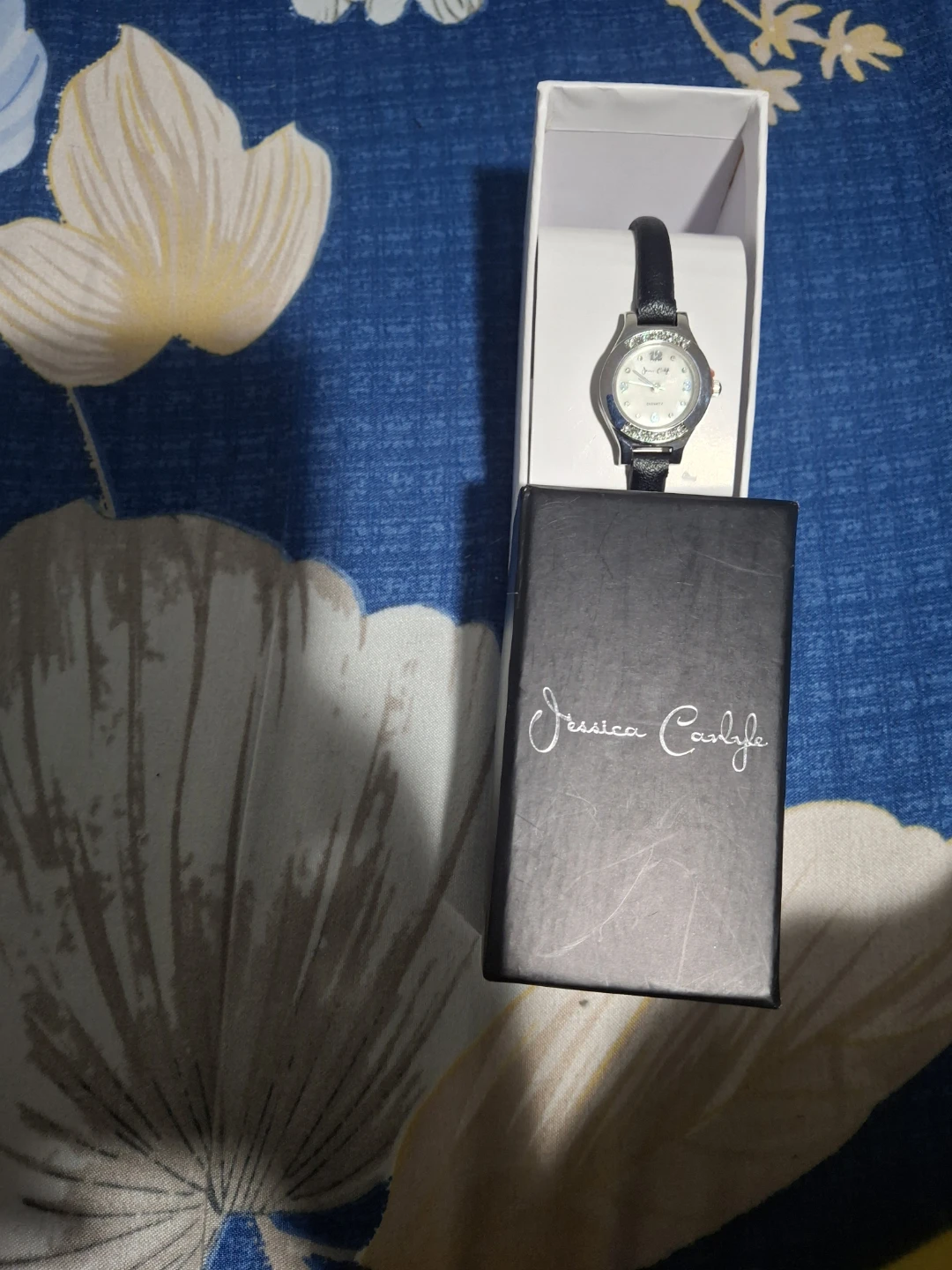 Jessica Carlyle Quartz Watch with Black Strap
