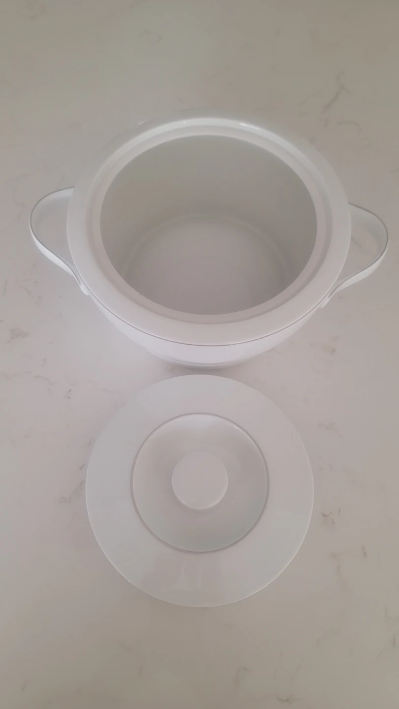 White Serving Dish with Lid - photo 3