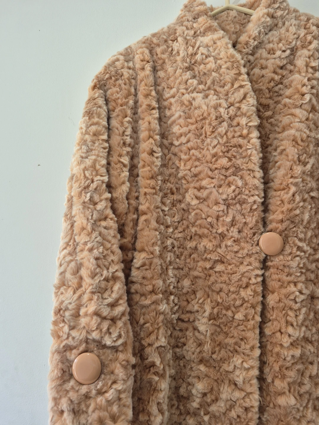 Vintage Marie Planete Paris Faux Fur Peach Coat - photo 2