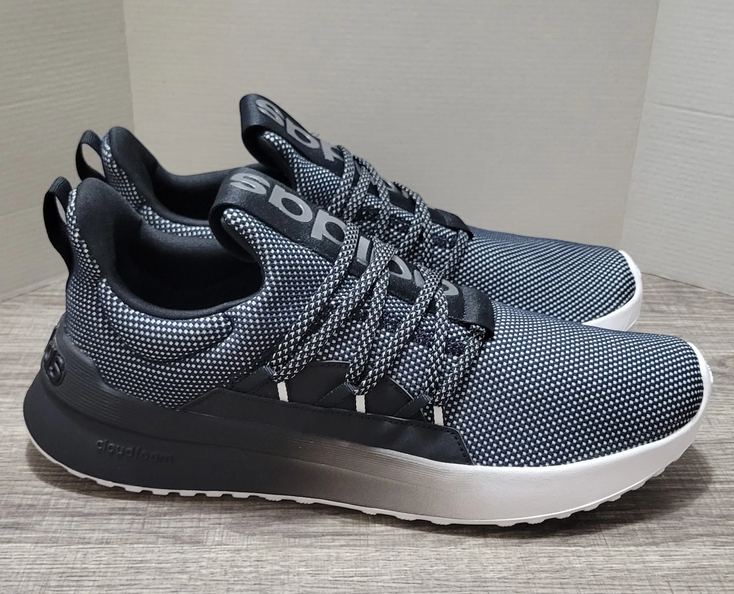 Adidas Lite Racer. Running Shoes Black/White Men's Size 11 - photo 5