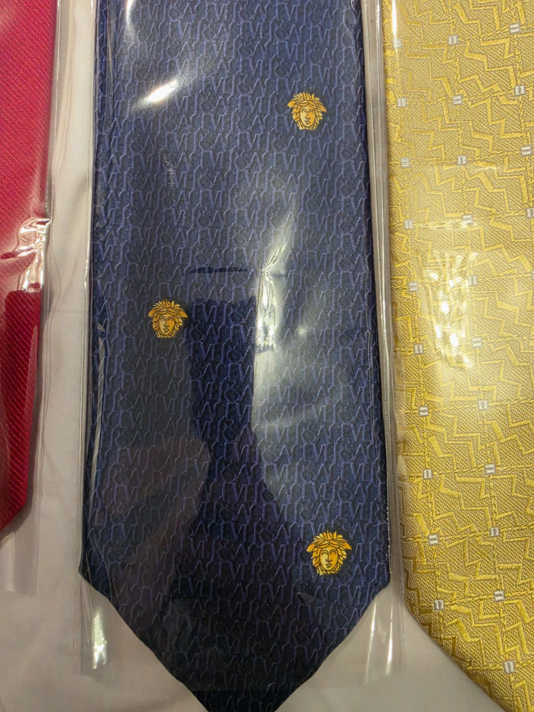 Gianni Versace Silk Ties - Red, Blue, Yellow - photo 3