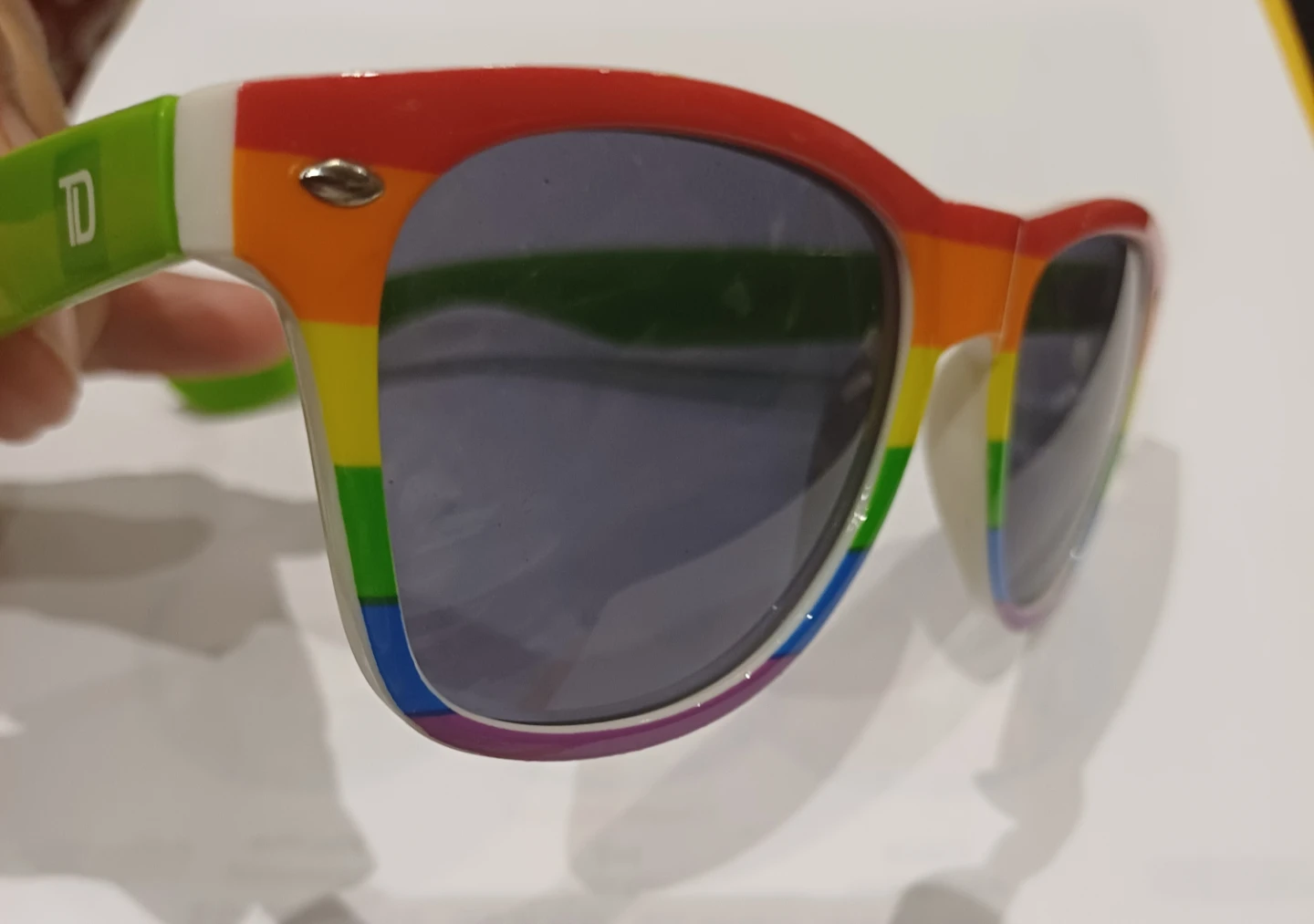 Rainbow Pride Sunglasses, TD logo on arm - photo 2