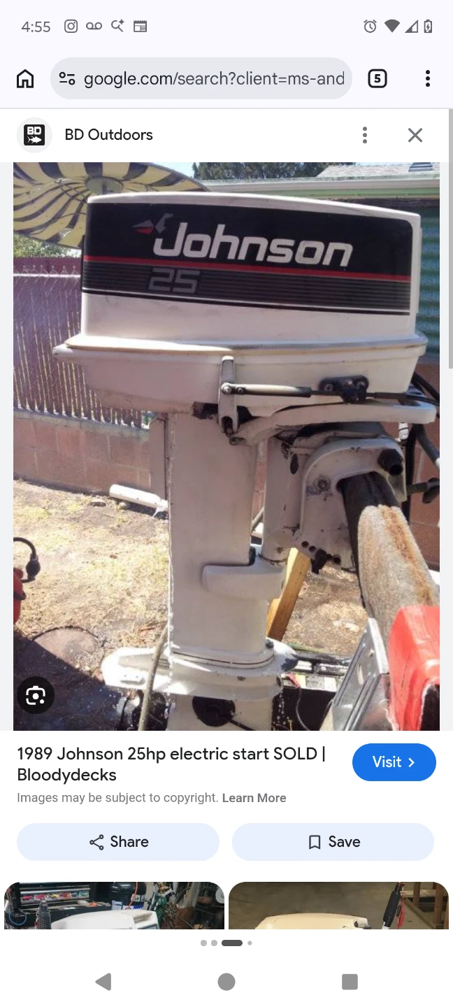 1989 Johnson 25hp Outboard Motor