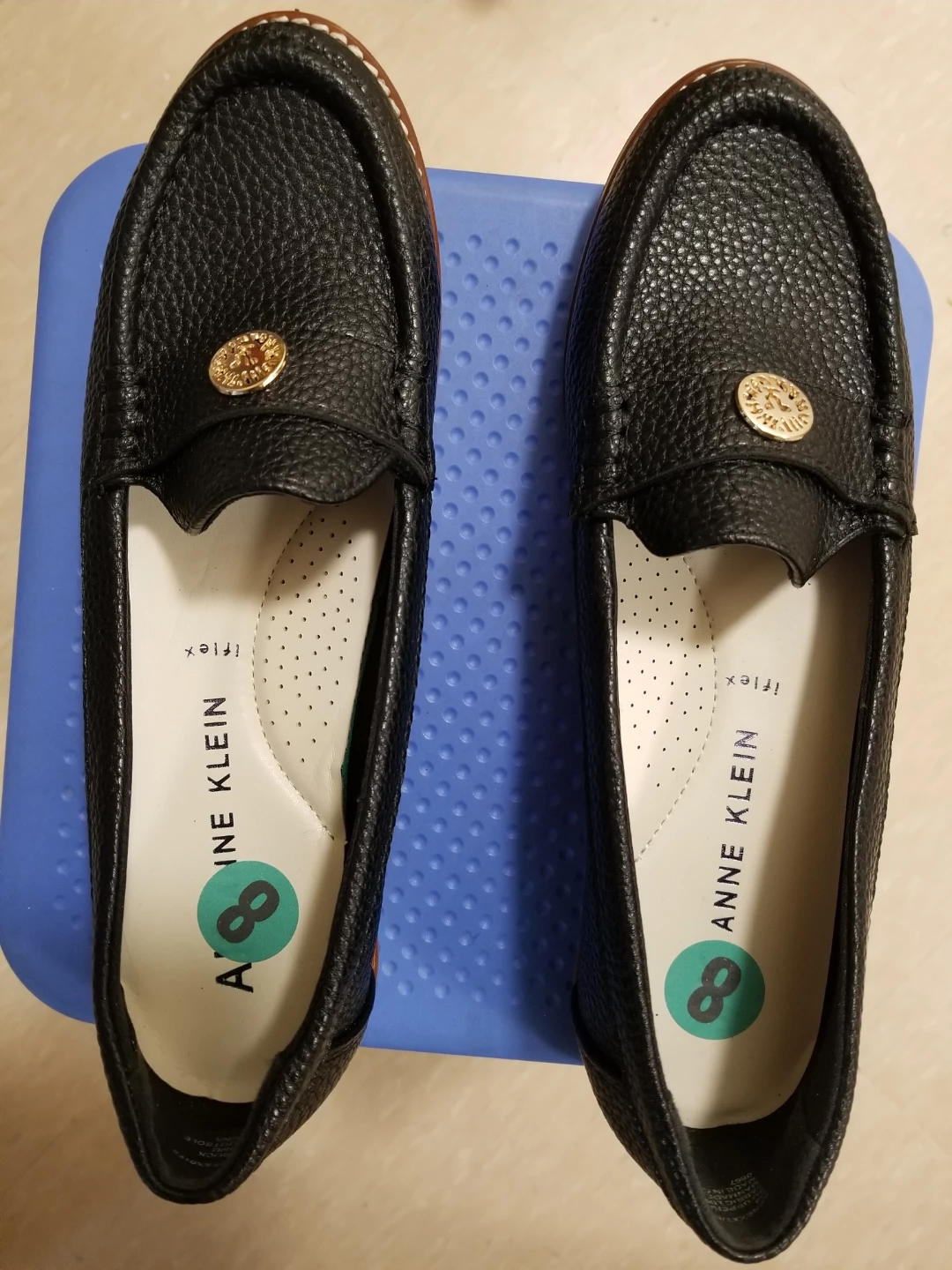 Anne Klein Black Loafers Size 8