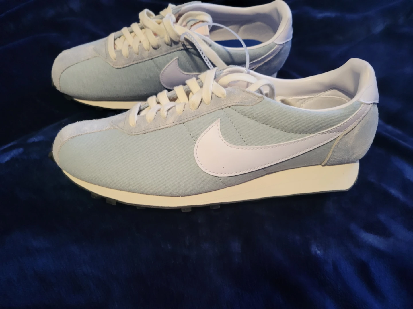 NEW NIKE CORTEZ. DEMIN AND SUEDE HEEL AND TOE. 11.5