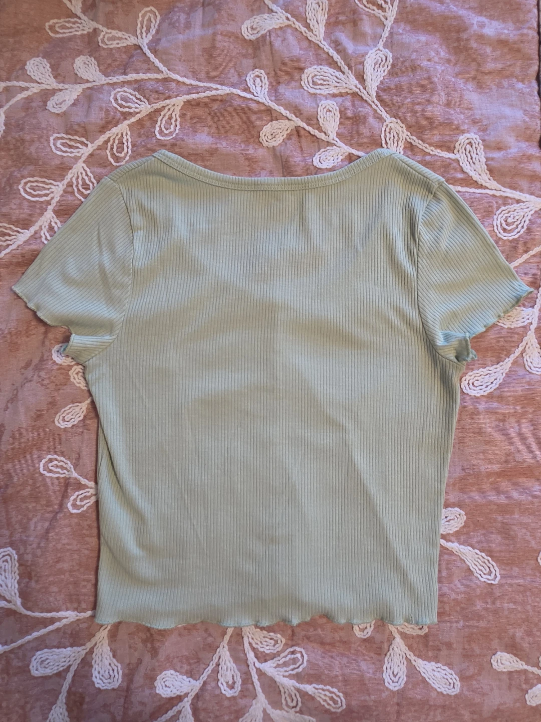 Aéropostale Ribbed Button-Up Crop Top - photo 4