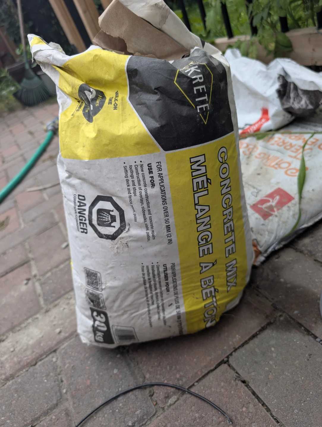 Free concrete mix bag