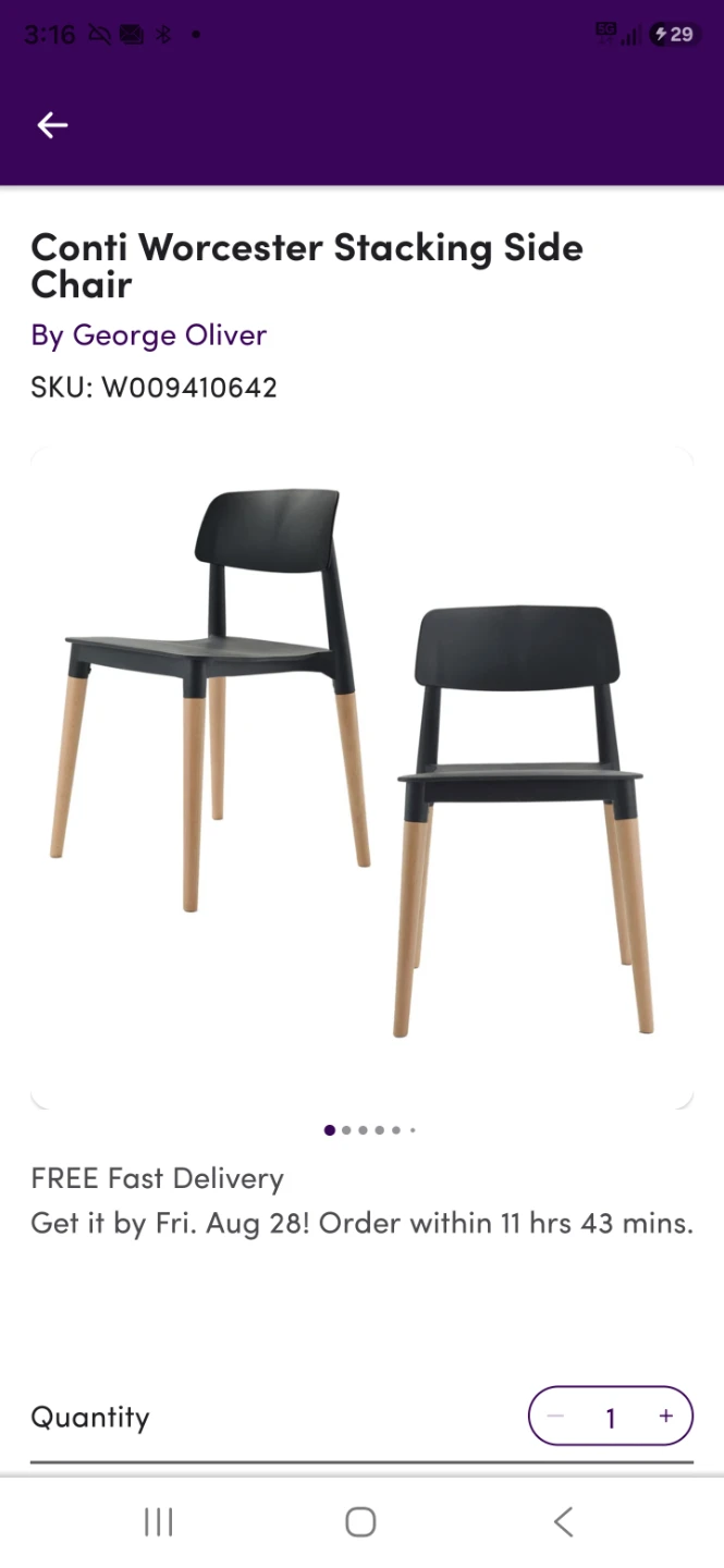 OPEN BOX. 4 Conti Worcester Stacking Side Chairs - photo 2