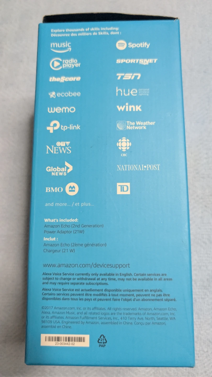 Amazon Echo (2nd Gen) Smart Speaker - photo 2