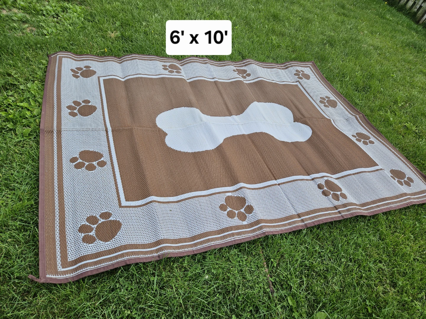 6' x 10' Pet Themed Area outdoor Rug Mat