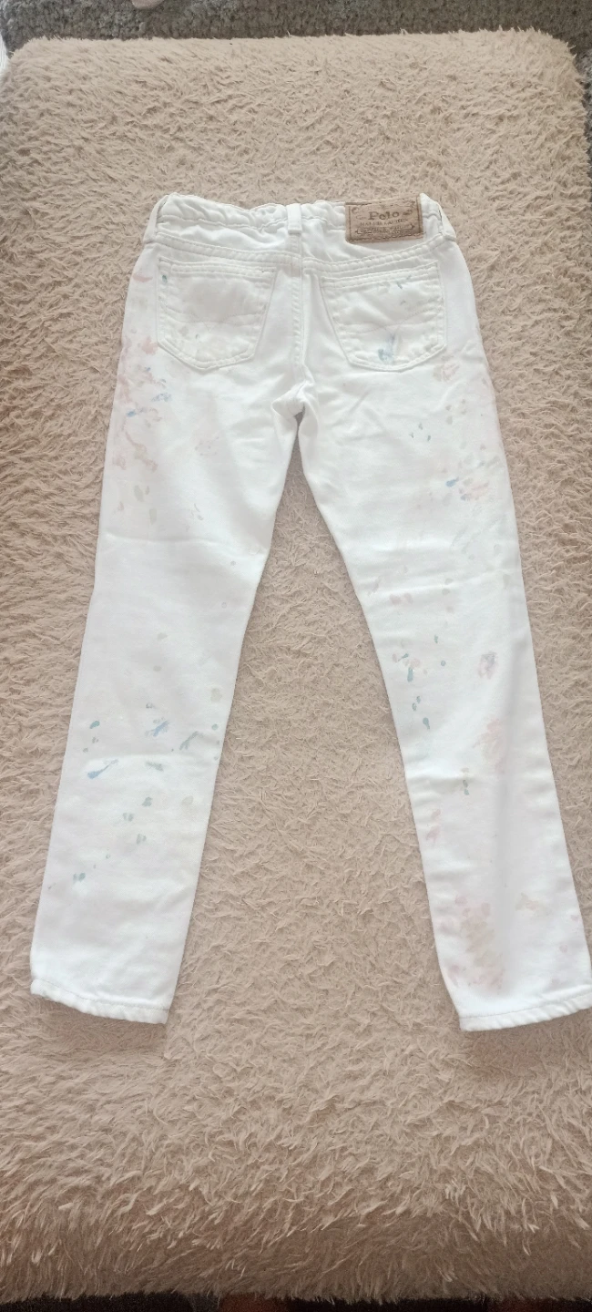 Polo Ralph Lauren White Distressed Boyfriend Jeans(Kid)