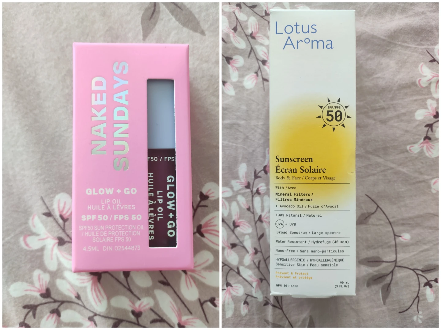 Premium Sunscreen & Lip Oil SPF 50 Skincare Duo - Brand New
