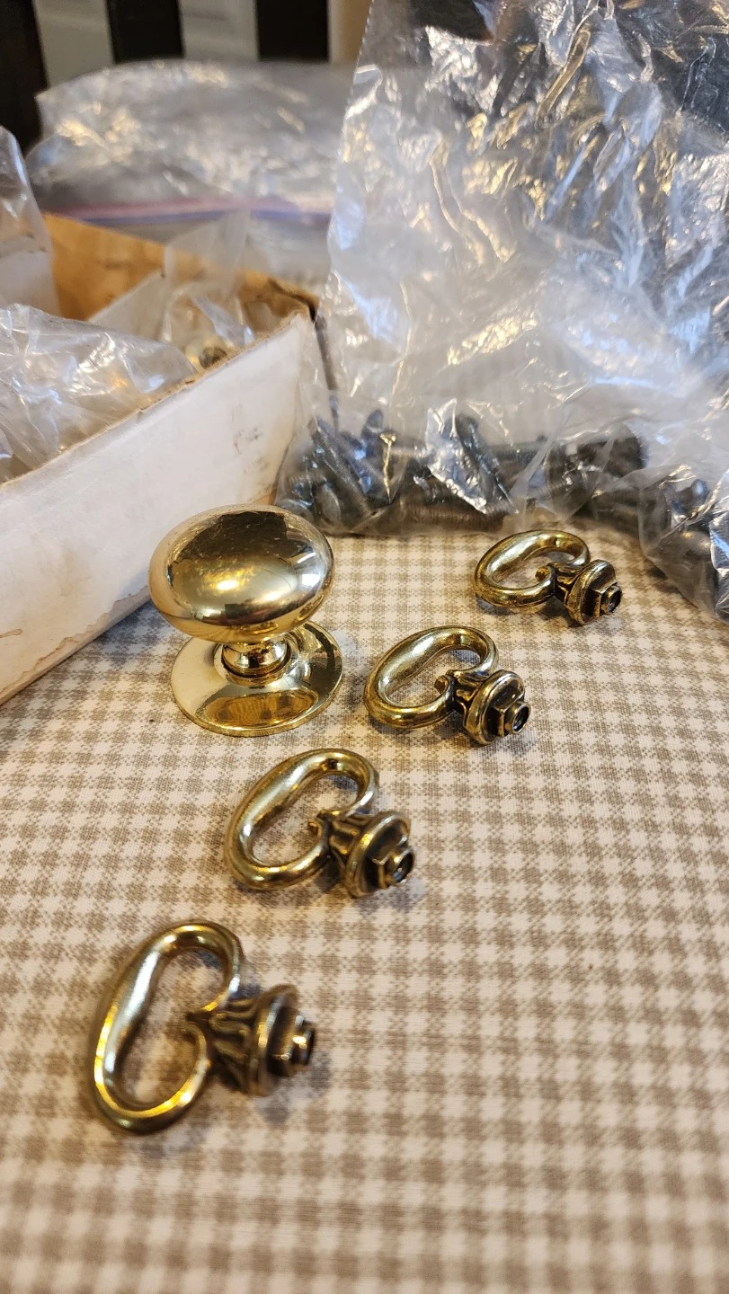 Brass Door Knobs and Drawer Pulls Lot