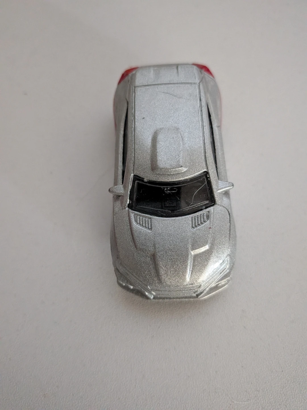 Silver Toy Car with Red Accents - photo 2