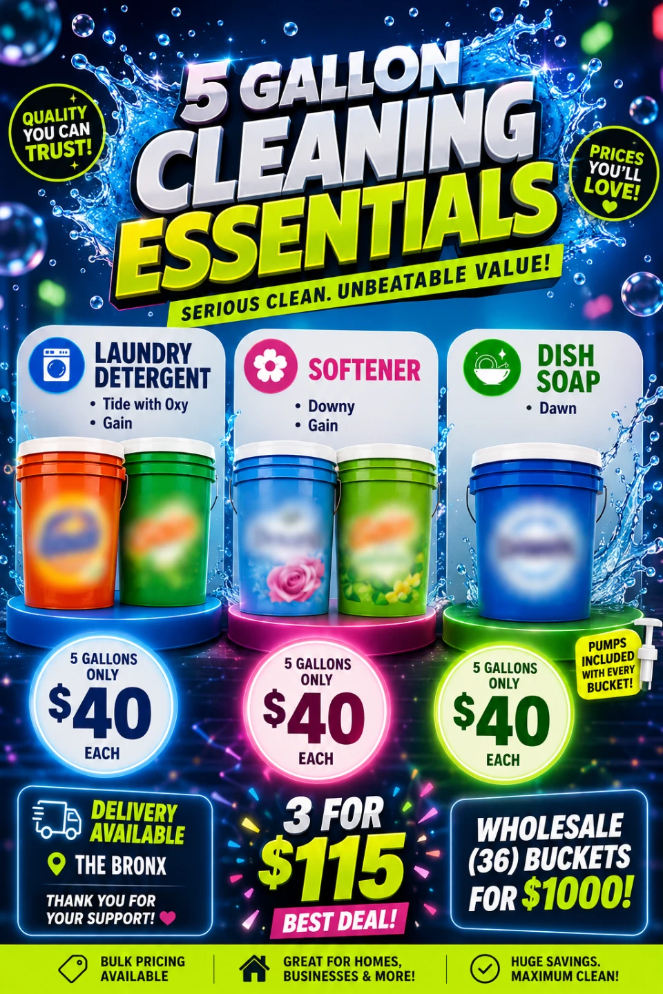 5 Gallon Cleaning Essentials