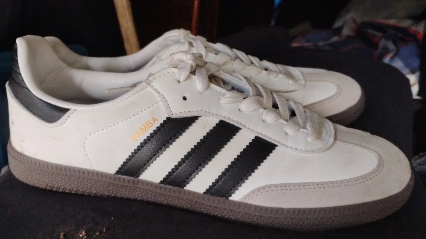Adidas Samba sneakers - White/Black - Size 9.5