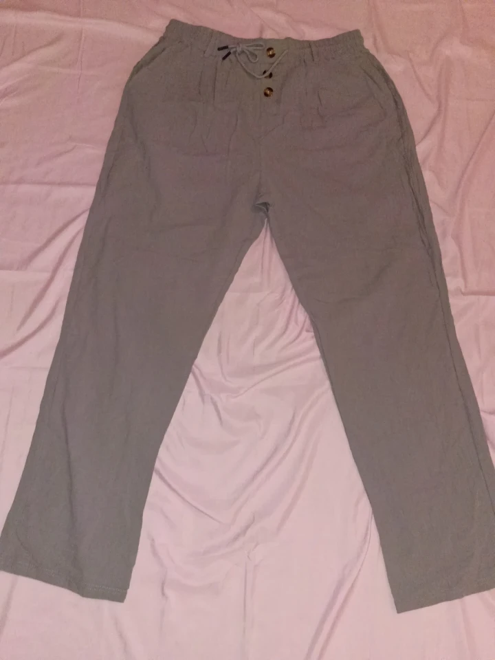 Light Blue Elastic Waist Pants - photo 4