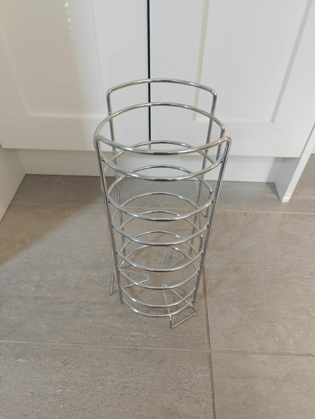 Chrome Metal Toilet Paper Holder Stand - photo 4