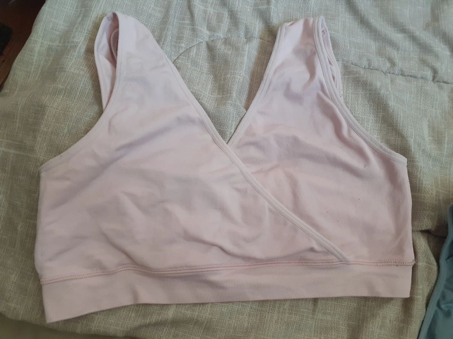 Pink Crossover Nursing Bra