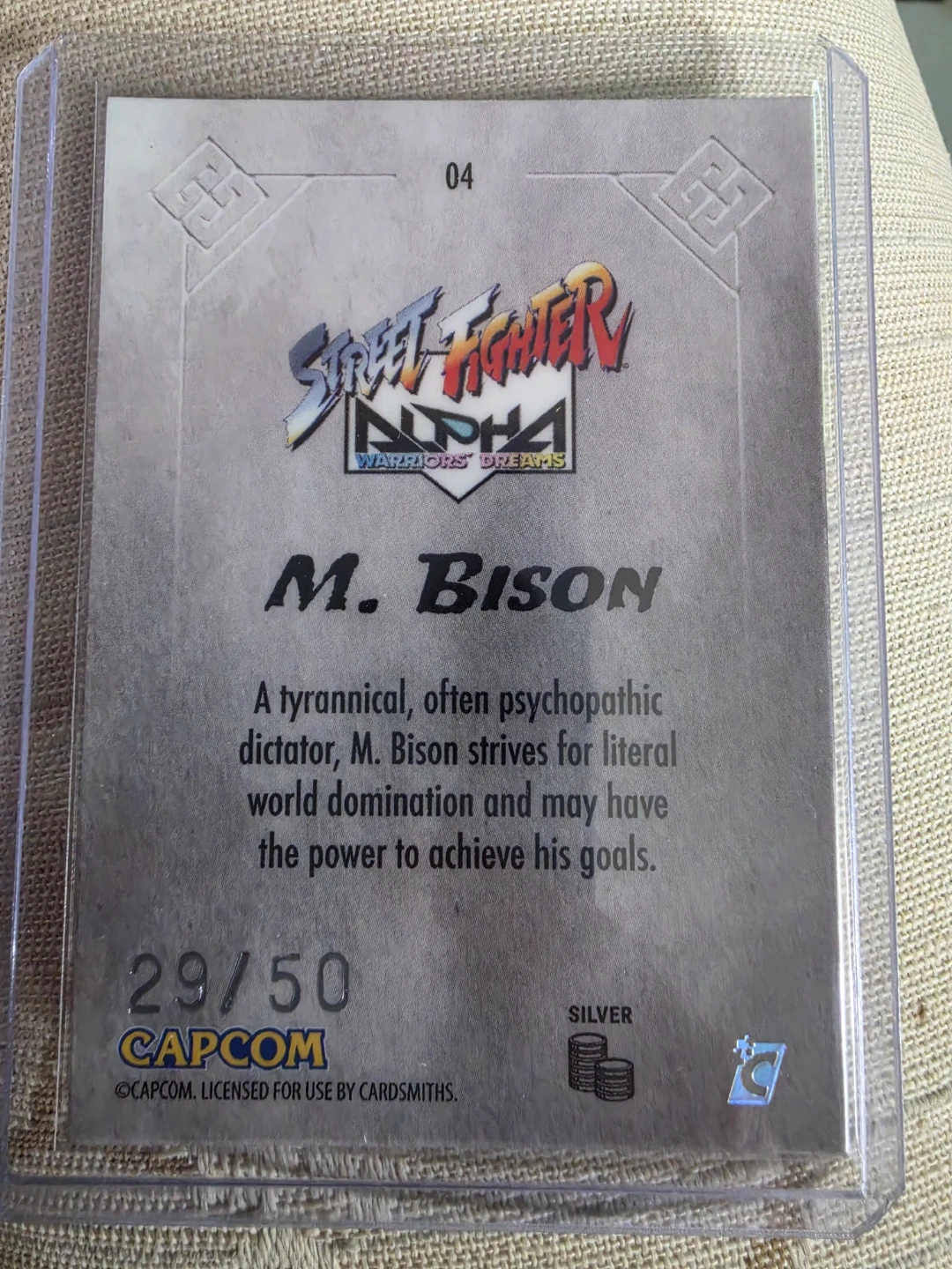 Street Fighter Alpha M. Bison Trading Card - photo 2