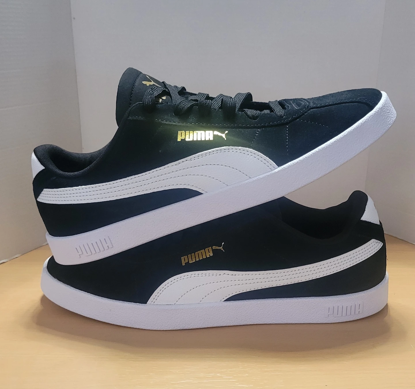 Puma Suede Sneakers Black White Men's US 9.5