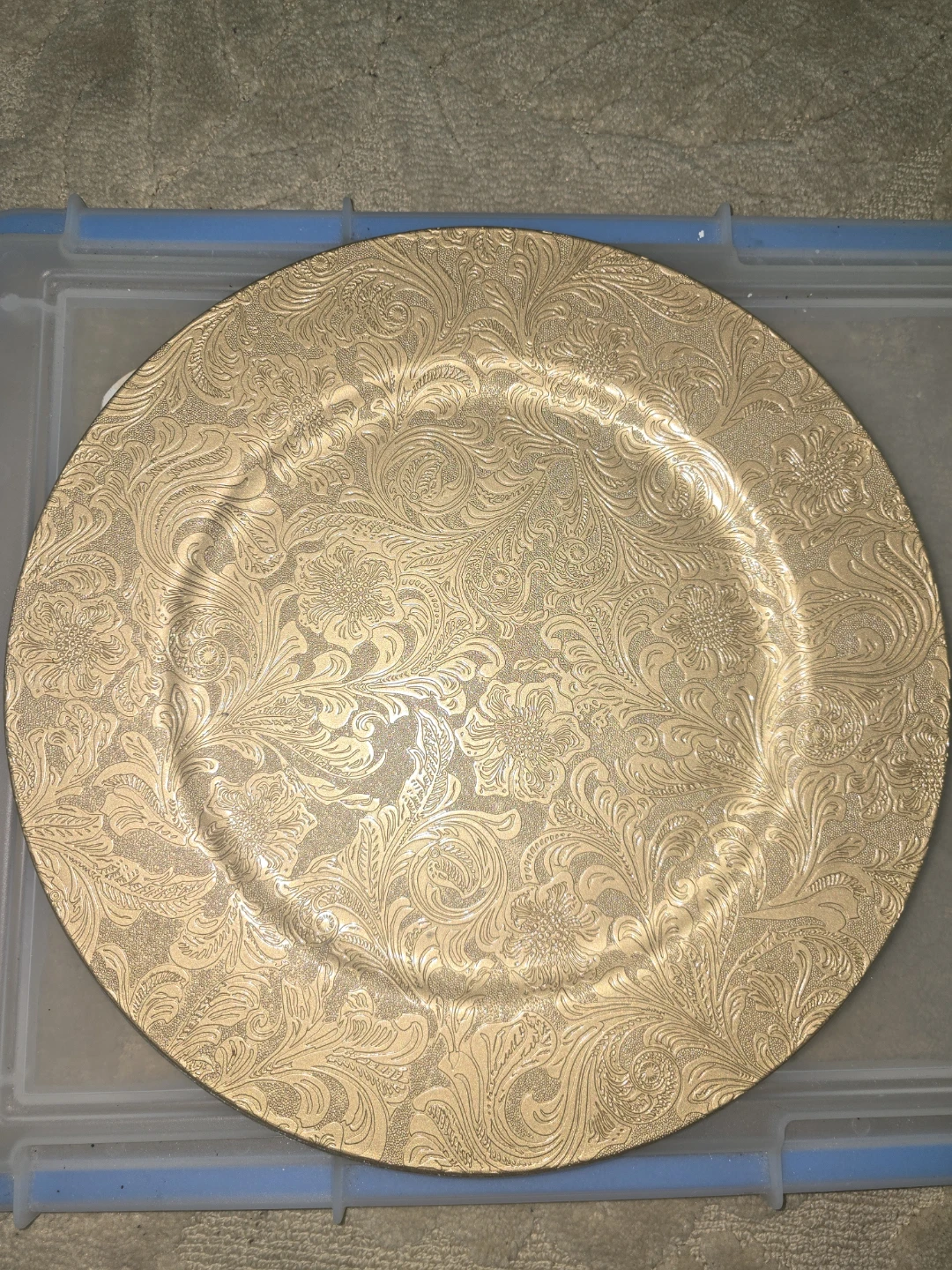 Gold Embossed Charger Plate