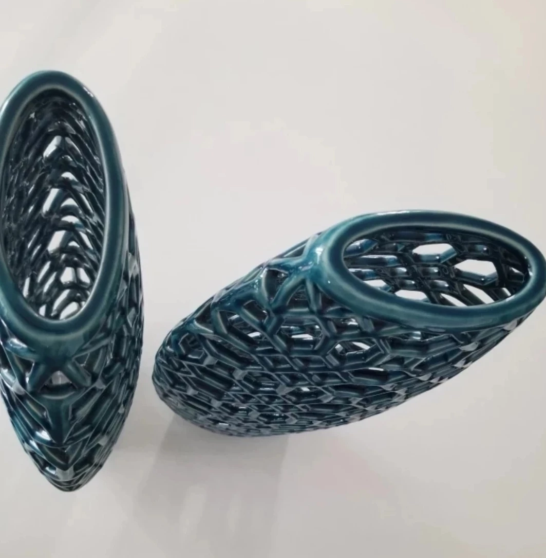 Teal Ceramic Vases Set of 2 - photo 4