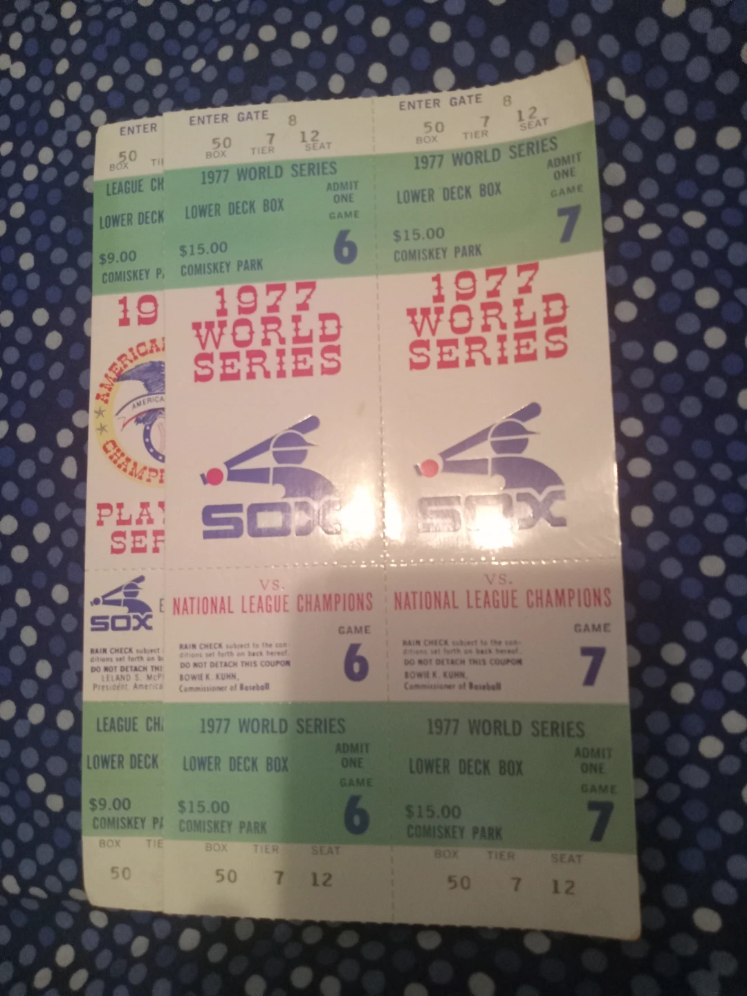 1977 World Series Tickets - Comiskey Park