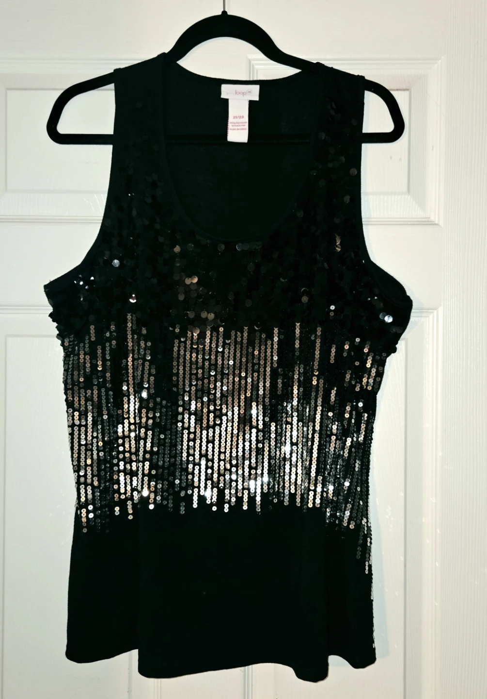 Loop18 Embellished Sequin Tank Top 2xl
