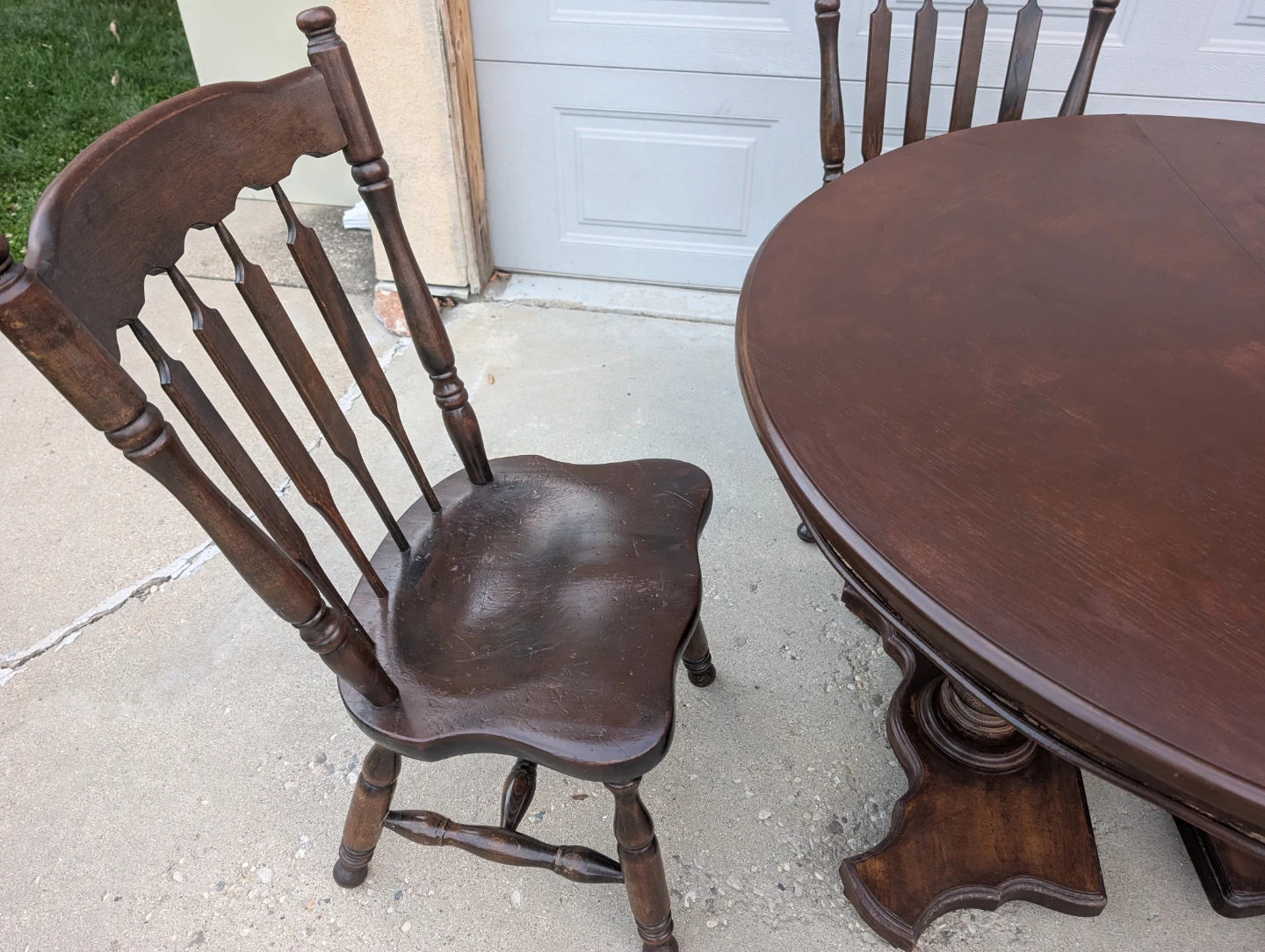 Solid Wood Dining Table and 4 Chairs Set - photo 3