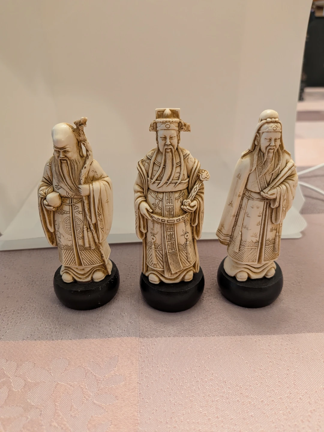 Set of 3 Vintage Chinese Resin Figurines