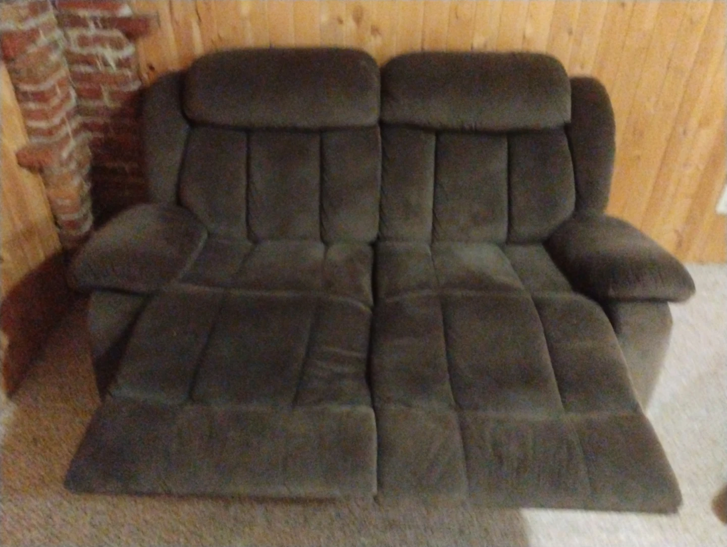 Brown Reclining Loveseat - photo 4