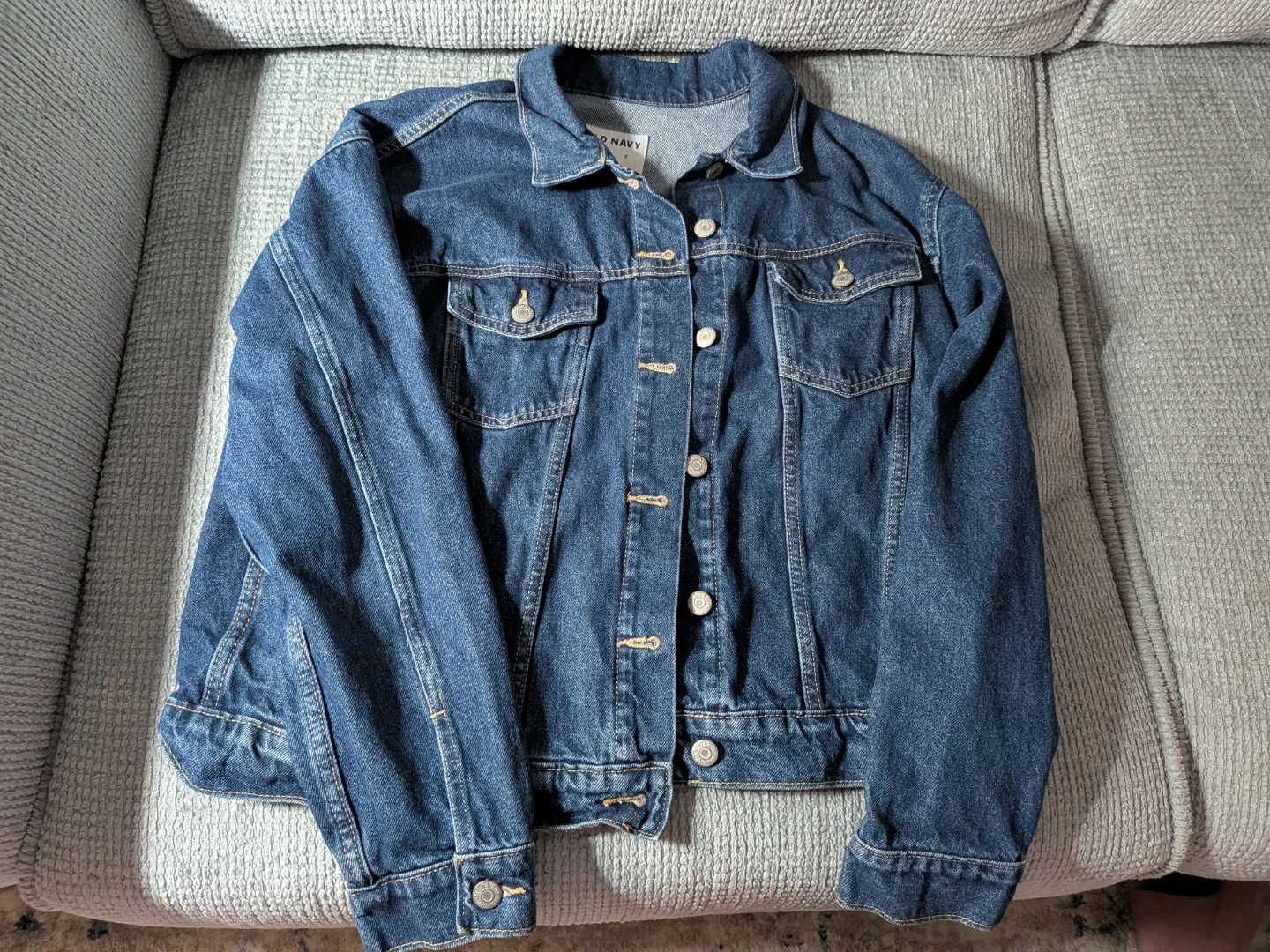 Like Brand New Womens jean jacket size L Old Navy - photo 5