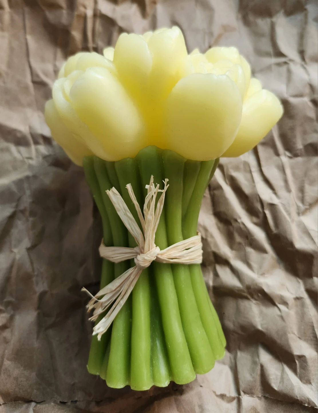 Yellow Rose Bouquet Candle