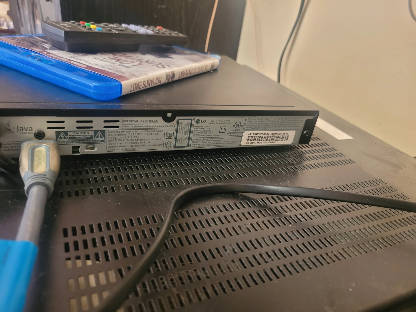LG Blu-Ray Disc Player BP340 with Remote - photo 5