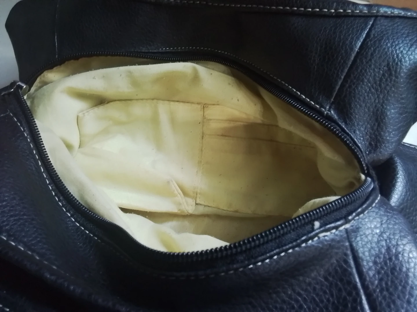 Black Faux Leather Hobo Handbag - photo 4