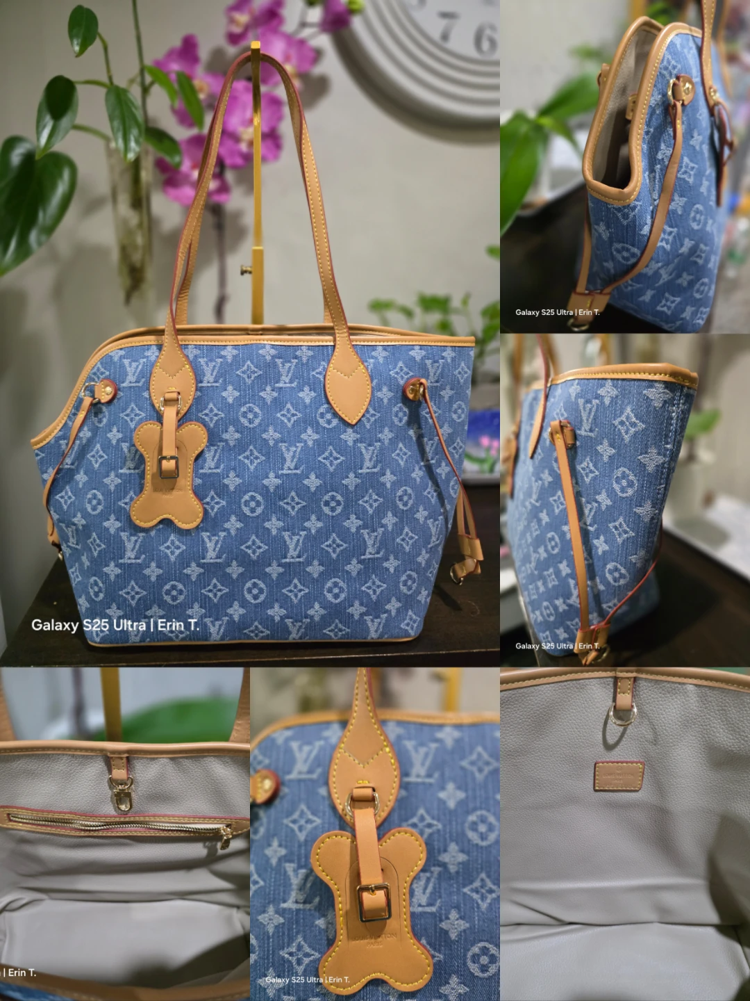 290$ Monogram Denim Neverwoof Tote Bag