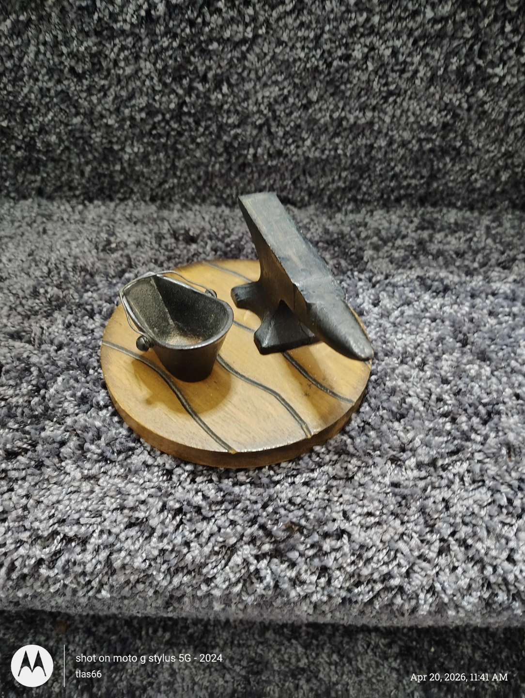 Miniature Anvil and Bucket Set