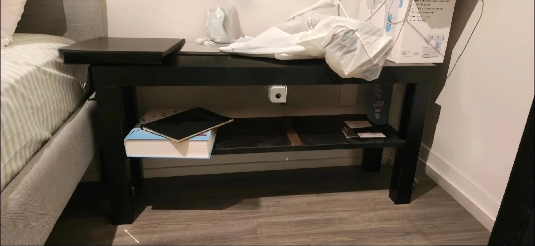 Black Two-Tiered Side Table
