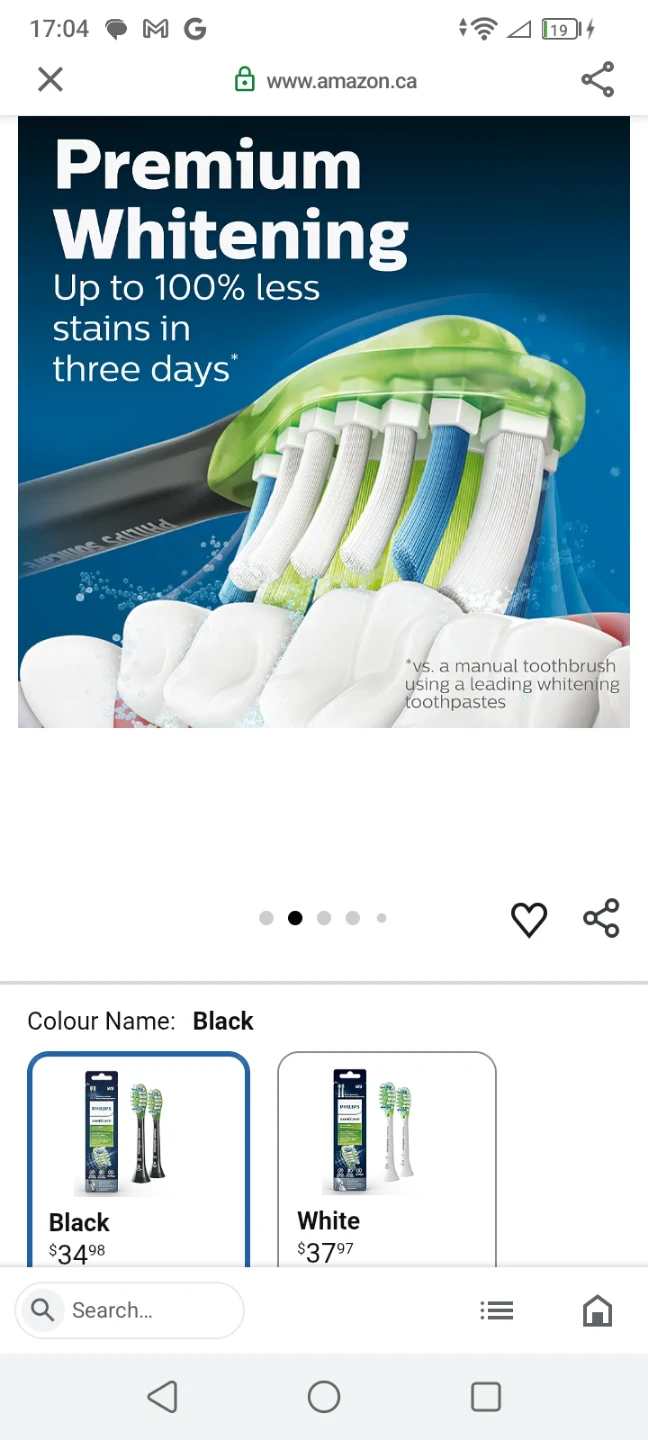 Philips Sonicare W3 Premium White Brush Heads, 2 Pack - photo 2