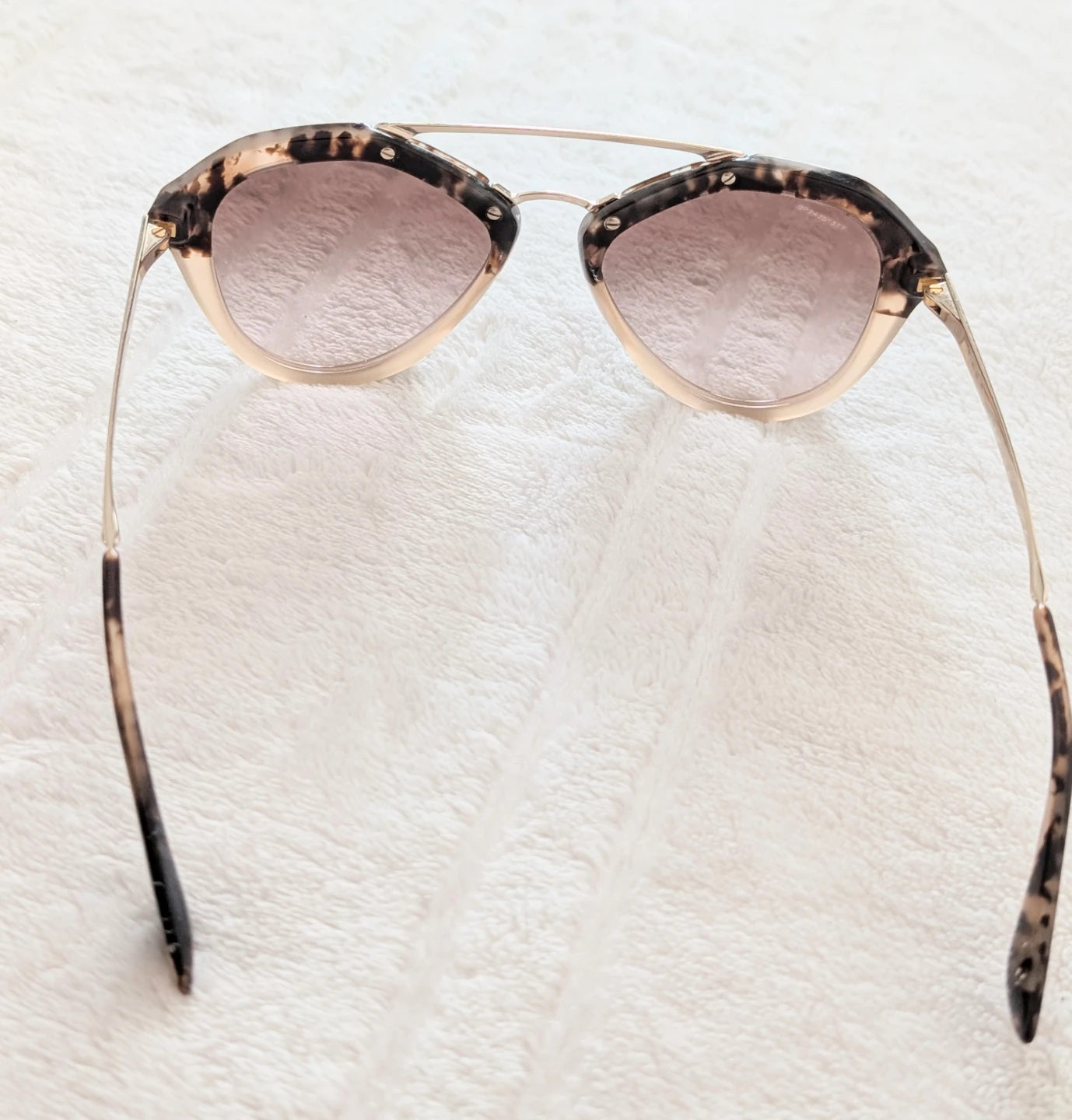 Prada Brown/Beige Acetate SPR12Q Gradient Cat Eye Sunglasses - photo 4