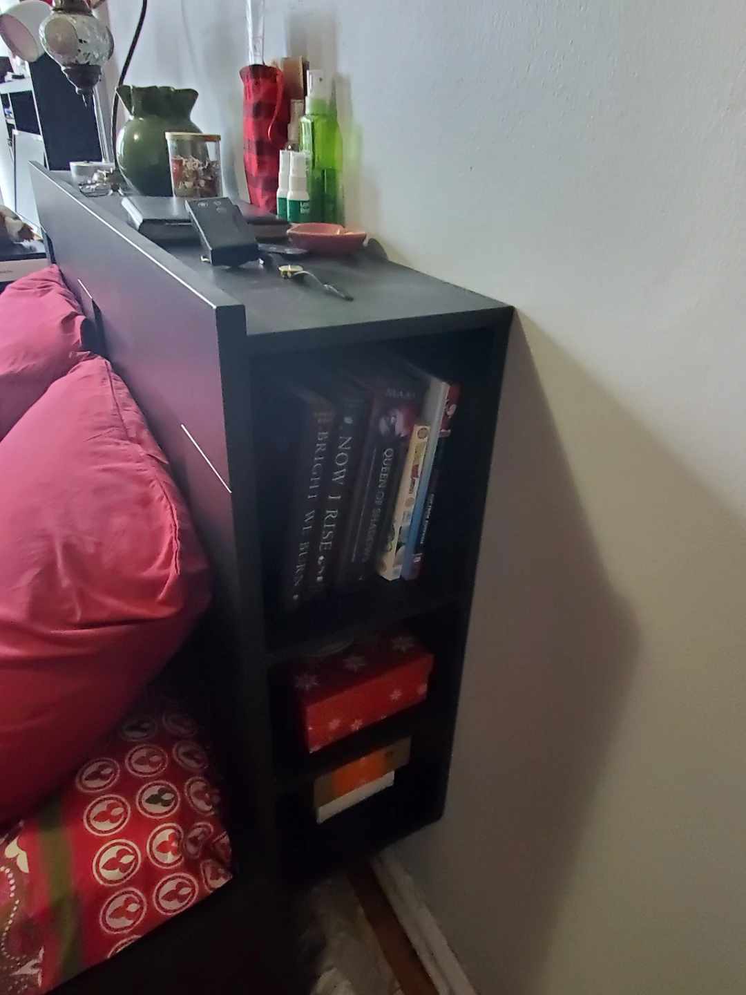 Black Wooden Brimnes Ikea Bed Frame with Headboard Storage - photo 2