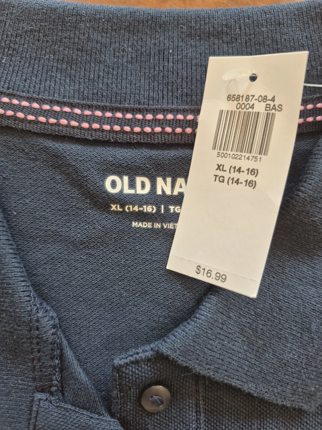 Old Navy Navy Blue Polo Shirt XL (14-16)