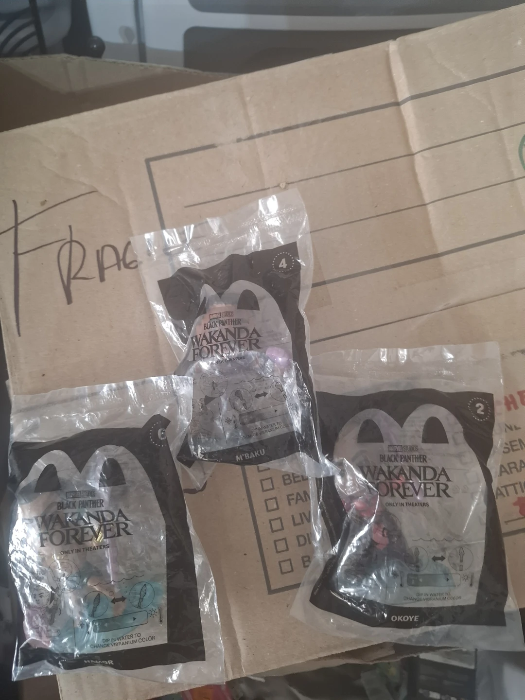 McDonald's Black Panther Wakanda Forever Happy Meal Toys Lot - photo 2