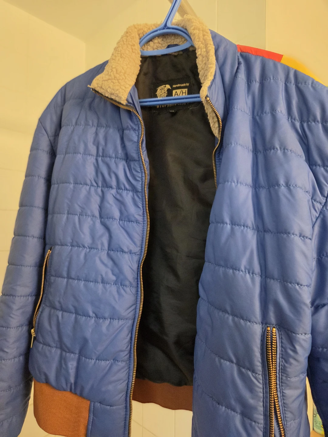 A/H Atop Handcraft Puffer Jacket with Rainbow Detail - XL