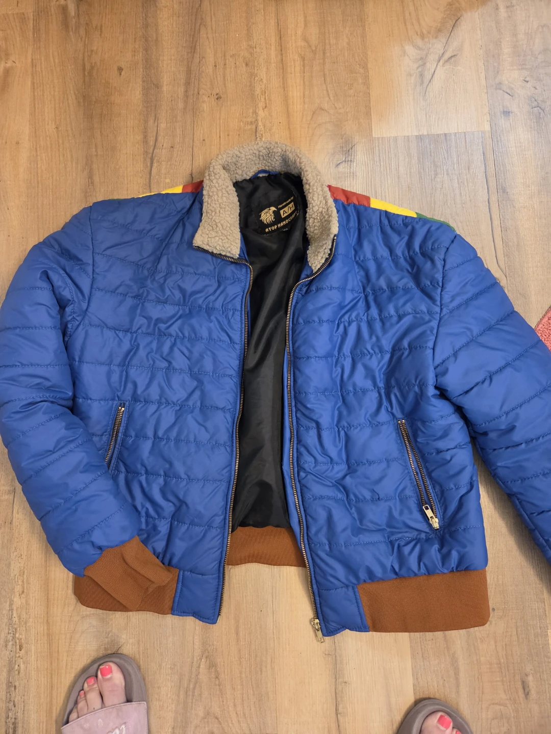 A/H Atop Handcraft Puffer Jacket with Rainbow Detail - XL - photo 2