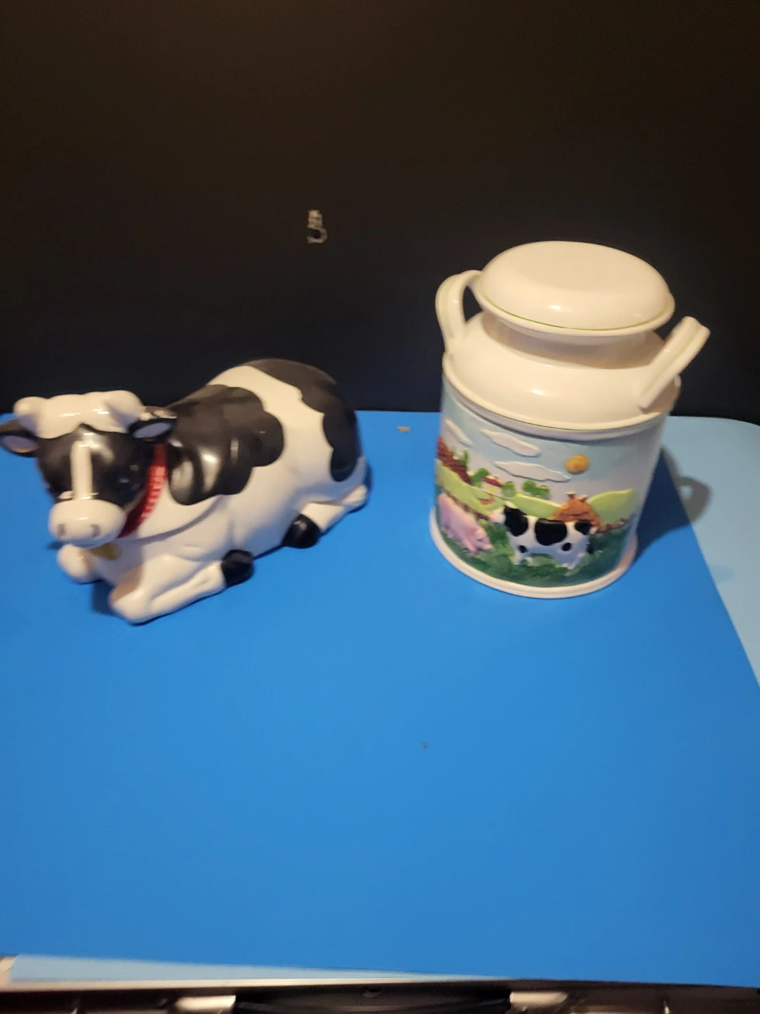 Vintage Ceramic Milk Jug  and Cow Cookie Jars