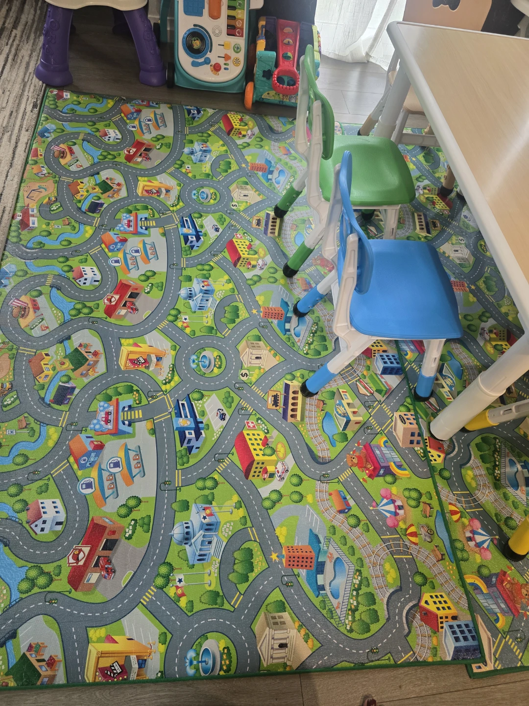 3 Kids Play Mat with Road and City Designs