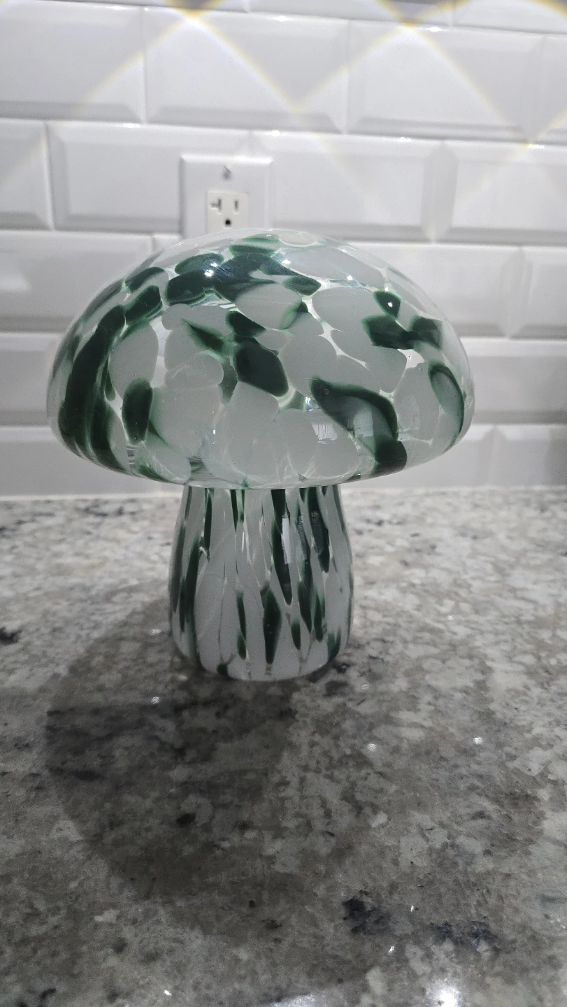 Glass Mushroom Decor