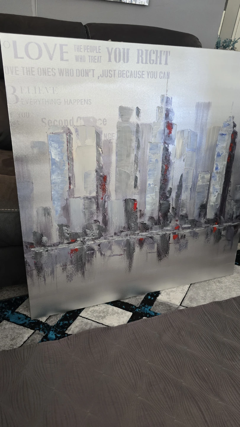 Wall Art Canvas Painting - Cityscape & Eiffel Tower - photo 2